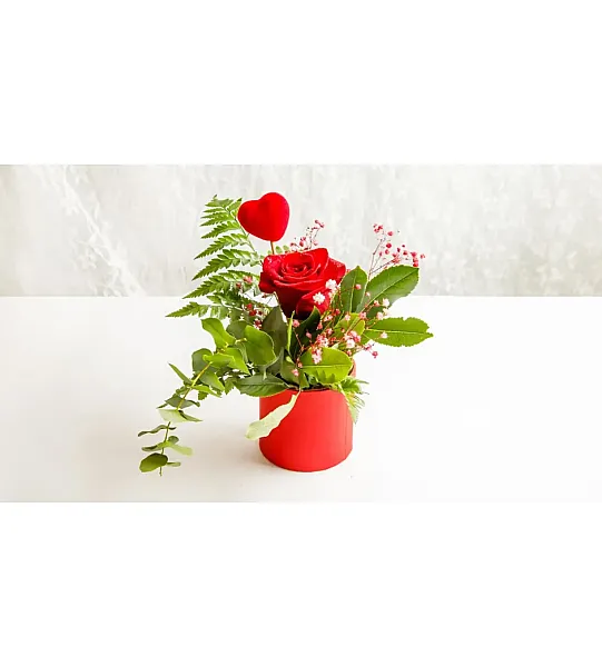 Κουτάκι Μικρό με Τριαντάφυλλο Σύνθεση