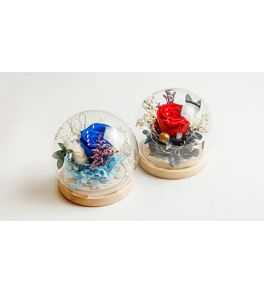 Σφαίρα με Forever Rose και Φωτάκια