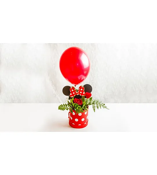 Κουτί Σύνθεση με Mini Mouse και Μπαλόνι